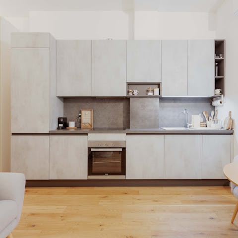Prepare some antipasti in the kitchen