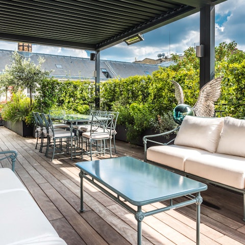 Spend sunny afternoons unwinding on the terraces