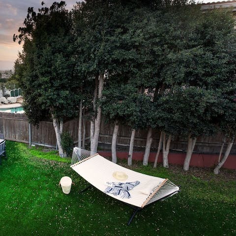 Drift off in the peace and quiet of the hammock