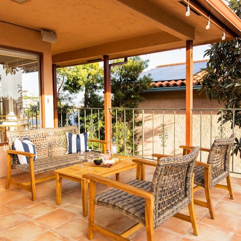 Make the most of the Golden Hour with drinks on the deck