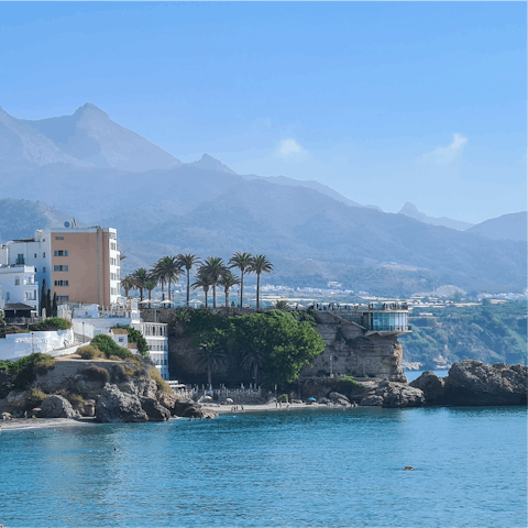Admire the views from Plaza Balcón de Europa, a five-minute walk away