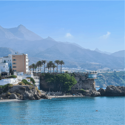Admire the views from Plaza Balcón de Europa, a five-minute walk away