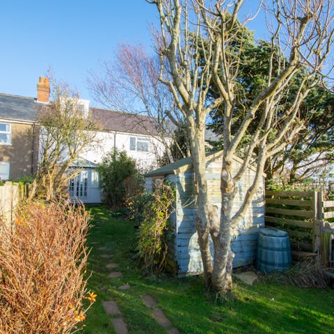 On sunny days bask in the roomy back garden