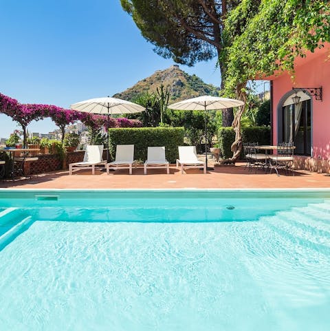 Enjoy the idyllic surroundings of the private pool