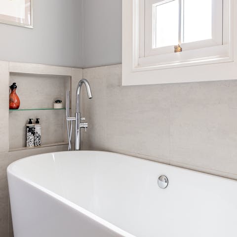 Have a deep soak in the bath tub after a day of exploring the city