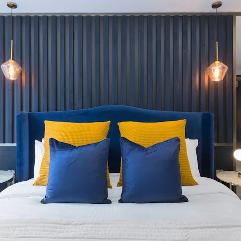Sleep soundly in luxurious bedrooms