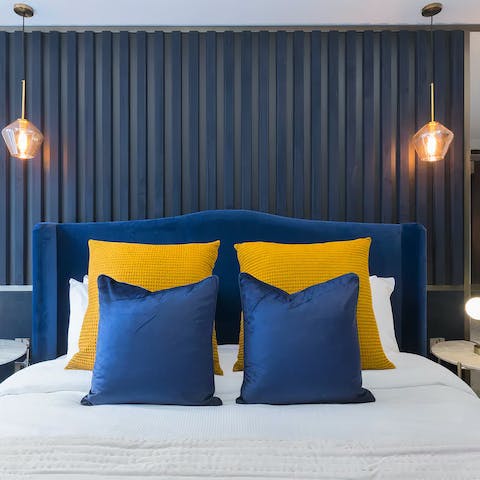 Sleep soundly in luxurious bedrooms