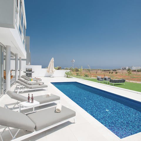 Soak up some sun after your morning dip