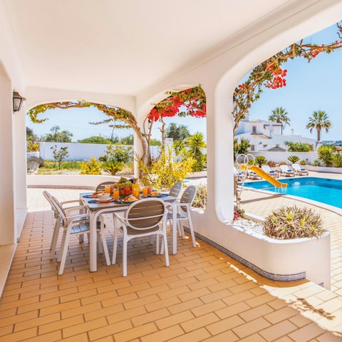 Enjoy long leisurely lunches alfresco on the terrace