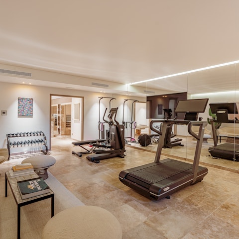 Work up a sweat in the private gym