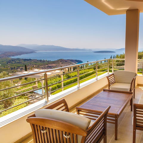 Savour a sundowner as you admire the stunning sea views