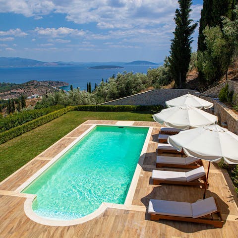 Make a splash in the glittering swimming pool on hot afternoons