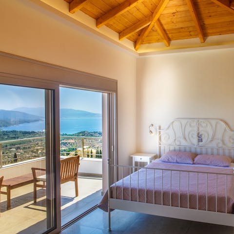 Wake up and step out onto the balcony to sip your morning coffee