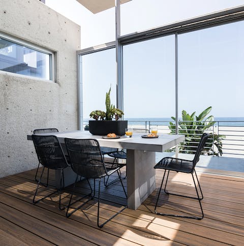 Serve up breakfast with stunning ocean views