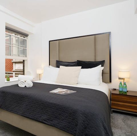 Supremely cosy and modern bedrooms