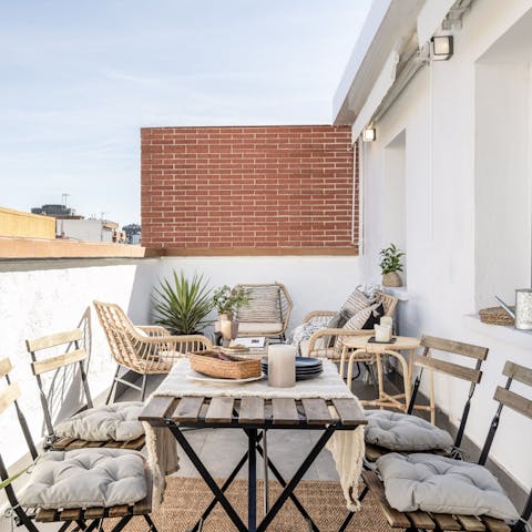 Sip sangria as you indulge in a good book on the sunny terrace