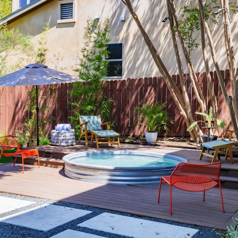 Take a dip in the private plunge pool