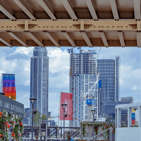 Spend the afternoon at Battersea Power Station, a twelve-minute walk away