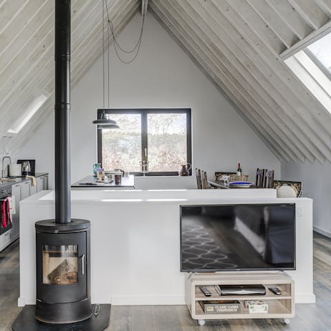 Relax in the stylish open-plan living space