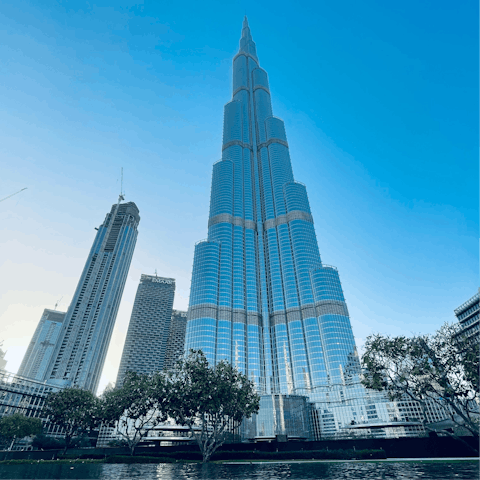 See the iconic Burj Khalifa, only a ten-minute drive away
