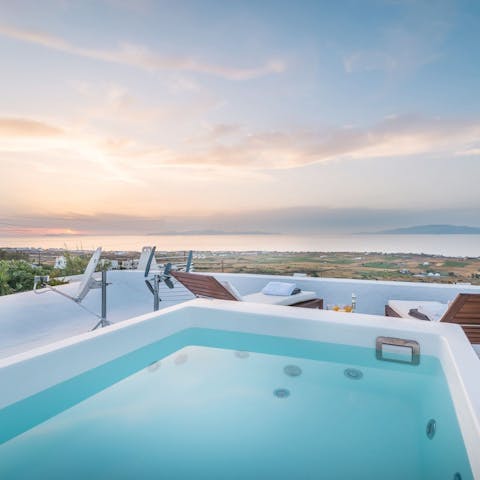 Get the jets going in the rooftop Jacuzzi and enjoy a long soak