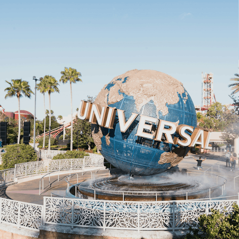 Take a trip to Universal Studios, ninety minutes by car