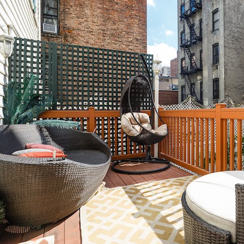 A gloriously sunny balcony
