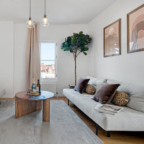 Put your feet up and relax after a day of hiking and biking your way through the city