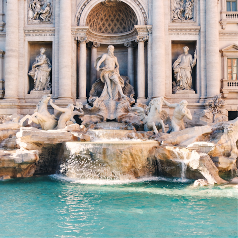 Visit the beautiful Trevi Fountain – it's within walking distance