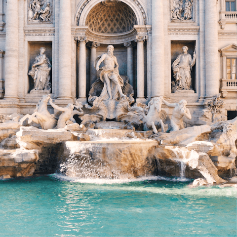 Visit the beautiful Trevi Fountain – it's within walking distance