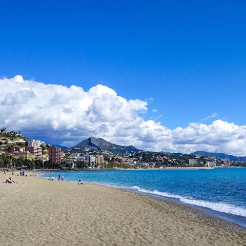 Head down for a day at the beach – just a fifteen-minute stroll away
