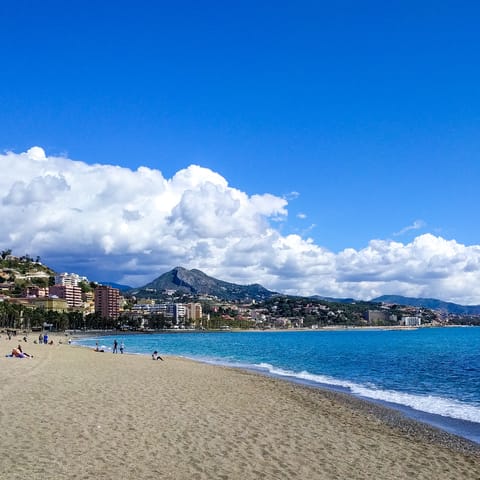 Head down for a day at the beach – just a fifteen-minute stroll away
