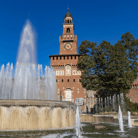 Visit the 15th-century Sforzesco Castle – it’s within easy walking distance