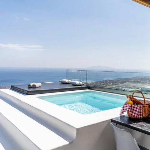 Unwind and relax with long soaks in the heated pool