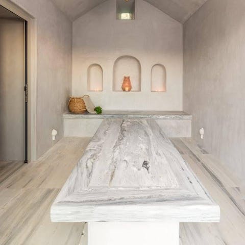 Hire a professional for the private hammam and indulge in a massage