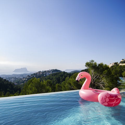 Look out from the infinity pool