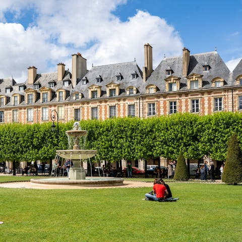 Explore the historic streets of the Marais district