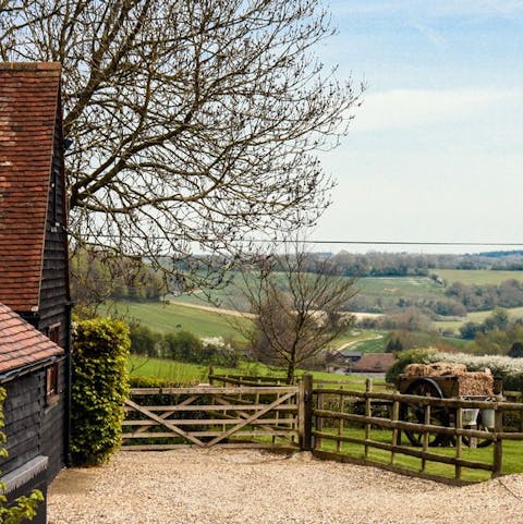 Soak up the rural scenes from the shared courtyard and gardens