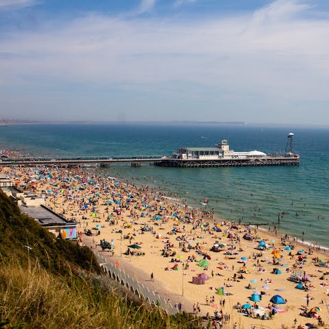 Grab your bucket and spade and walk to Southbourne Beach – it's a few minutes away