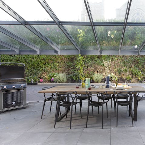 Cook up a family-sized feast on the barbecue on the verandah