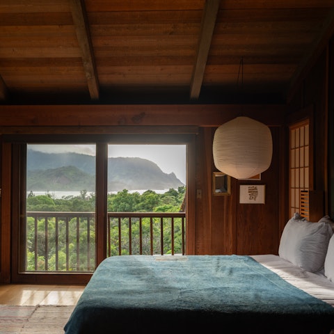 Wake up to incredible island views from the main bedroom