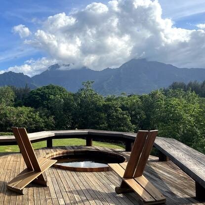 Soak up the views while soaking in the Jacuzzi