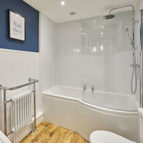 Relax with a bubble bath after a long day of seeing the sights