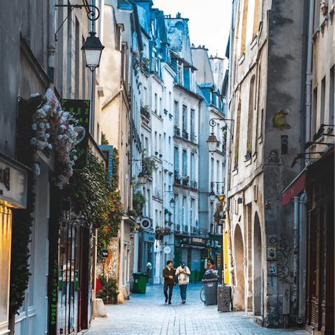 Stroll through the streets of Le Marais, right on your doorstep