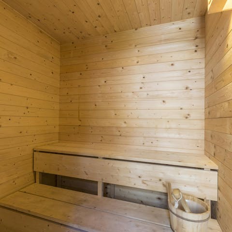 Pamper yourself with a sauna session