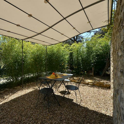 Enjoy an alfresco breakfast on the private terrace