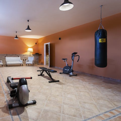 Start the day with an energising workout in the home gym