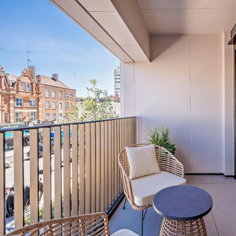 Chill out on the balcony in warm weather