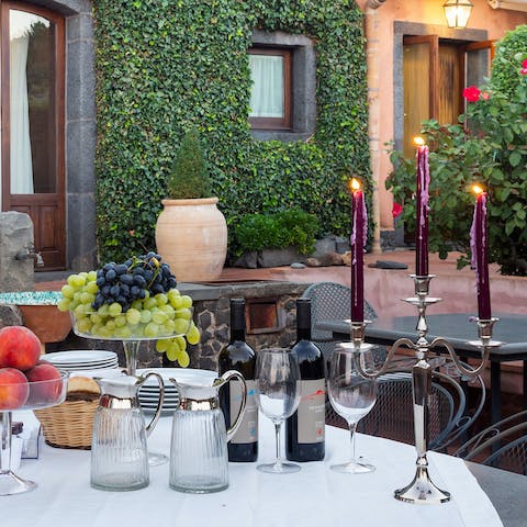 Gather round the table for a feast of local produce and excellent wines