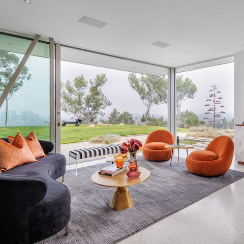 Lounge about in the light-filled living room